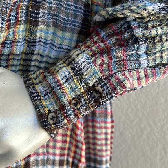 Free People Come On Over Plaid Button Down Shirt - Picture 7 of 12